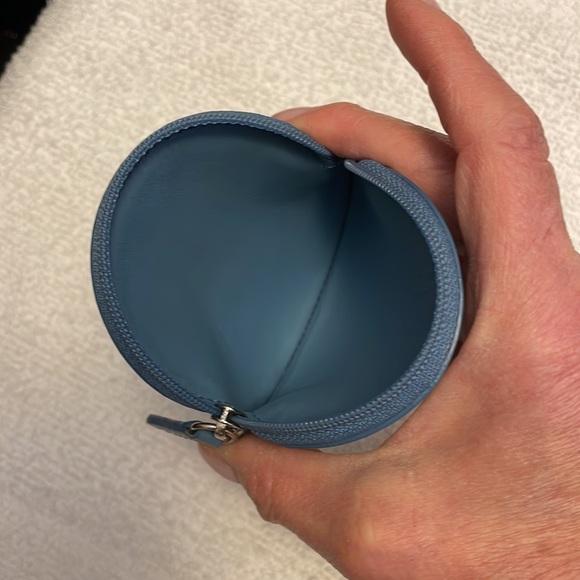 Vintage coach polished round coin purse 7808 - blue  - VERIFIED AUTHENTIC - Picture 4 of 7